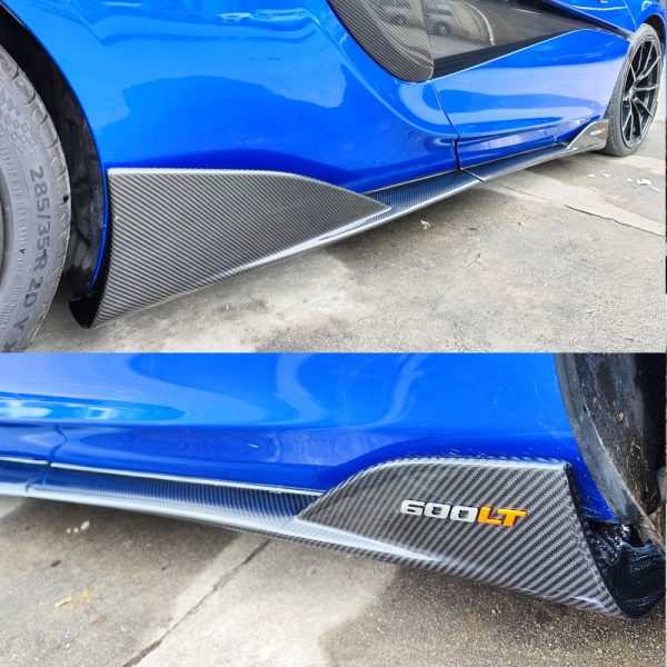 Mclaren 600lt side skirts dry carbon 1:1version