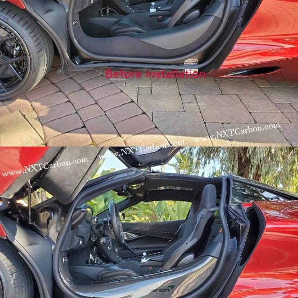 Mclaren 720S OEM dry carbon door sills for left hand drive