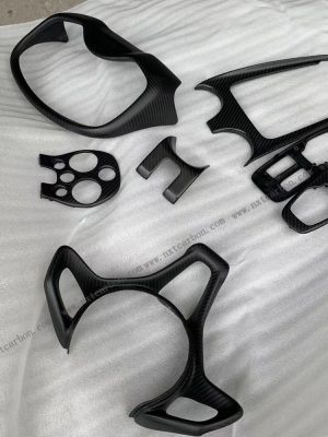 dry carbon interiro trim for Mclaren 540c 570s 600lt steering wheel central control windwon button panel  6pcs/set