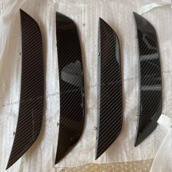 570风2 Nxtprox dry Carbon Front Bumper Canards Fins Vent For Mclaren 570s 600lt 4pcs/set
