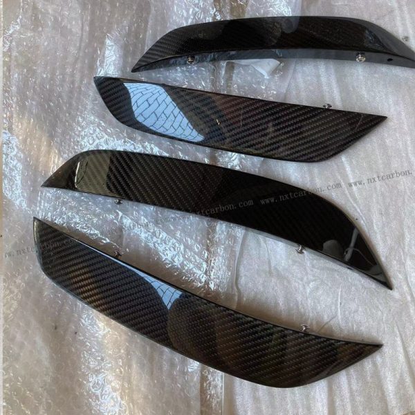 570风3 Nxtprox dry Carbon Front Bumper Canards Fins Vent For Mclaren 570s 600lt 4pcs/set