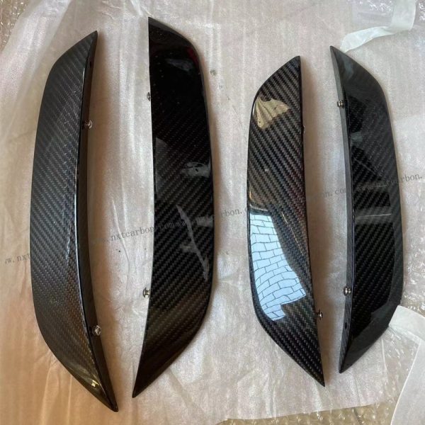 570风刀 Nxtprox dry Carbon Front Bumper Canards Fins Vent For Mclaren 570s 600lt 4pcs/set