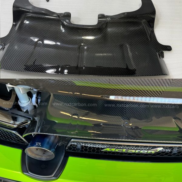 exhaust cover1 McLaren 720S & 765LT Dry Carbon Fiber Exhaust Cover | Heat-Resistant, OEM Fitment, Lightweight