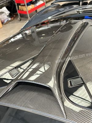 McLaren 720S & 765LT Dry Carbon Fiber Roof Scoop | Aerodynamic Air Vent Outlet Trim – OEM Style Fitmen