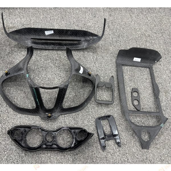 McLaren 720S Dry Carbon Fiber Interior Trim Kit – Steering Wheel Cover, Instrument Panel & Center Console