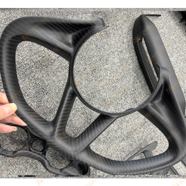 McLaren 720S Dry Carbon Fiber Interior Trim Kit – Steering Wheel Cover, Instrument Panel & Center Console