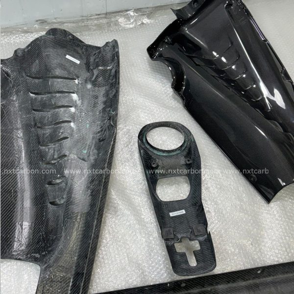 Dry Carbon Fiber Engine Trim Cover for Ferrari 488 F8 (4-Piece Set) - OEM Fitment & Lightweight Design, Top Quality Guaranteed