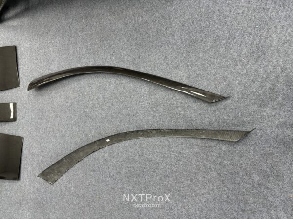 720_exterior_trim_strips_pair_face_back_1000x750_watermarked Dry Carbon Fiber Roof Drip Rail Molding Trim Overlay for McLaren 720S 765lt coupe – Left & Right, Stick-On
