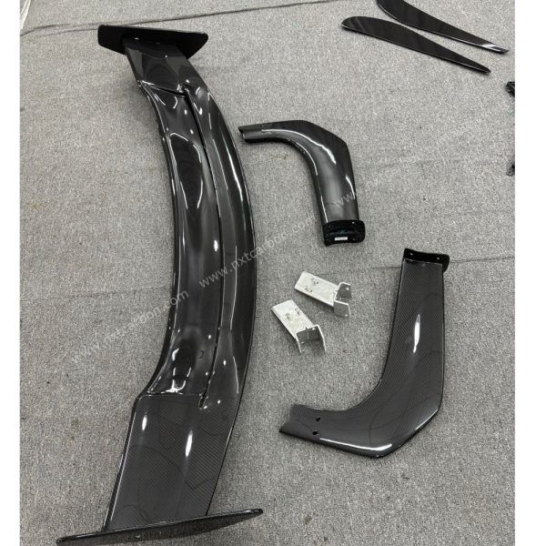 Dry Carbon Fiber GTR-Style Rear Wing Spoiler for McLaren 720S - High Downforce Aerodynamic Design, Direct Bolt-On Installation