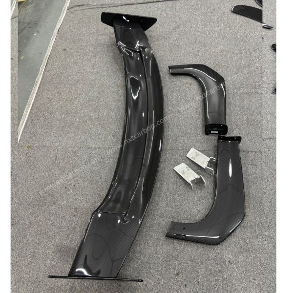 Dry Carbon Fiber GTR-Style Rear Wing Spoiler for McLaren 720S - High Downforce Aerodynamic Design, Direct Bolt-On Installation