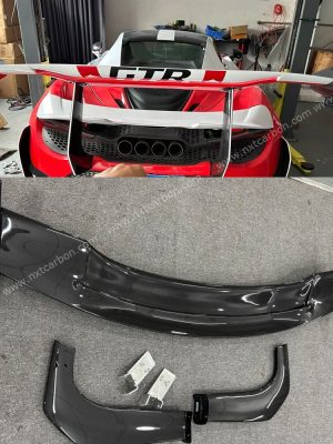 Dry Carbon Fiber GTR-Style Rear Wing Spoiler for McLaren 720S - High Downforce Aerodynamic Design, Direct Bolt-On Installation