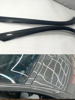Dry Carbon Fiber Door Trim Kit & Roof Overlay Panel for McLaren 720S coupe/765LT (2-Piece Set) - Precision Fitment Guaranteed, UV-Resistant Aerodynamic Upgrade