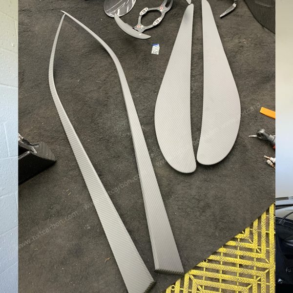 Dry Carbon Fiber Interior Door Trim Set for McLaren 720S /765LT (4-Piece Overlay Kit  OEM Fit