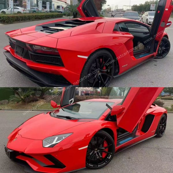 LP740-4 Aerodynami Upgrade Kit for Lamborghini Aventador LP 700-4 - Precision-Molded Dry Carbon Fiber Front/Rear Bumpers & Side Skirts (1:1 OEM Geometry)