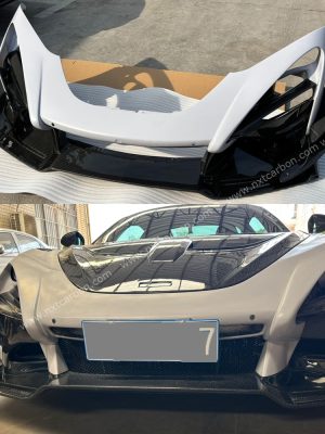 Dry Carbon Fiber Senna-Style Front Bumper for McLaren 720S - Aerodynamic Upgrade with Precision OEM Fitment