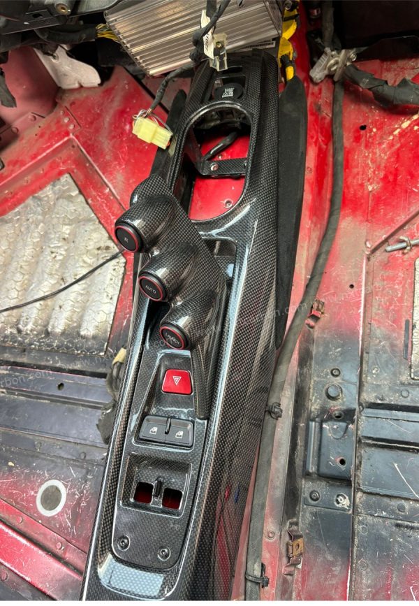 Ferrari 488 GTB/Spider Carbon Fiber Center Console Kit - Direct OEM Replacement with AC Control Panel