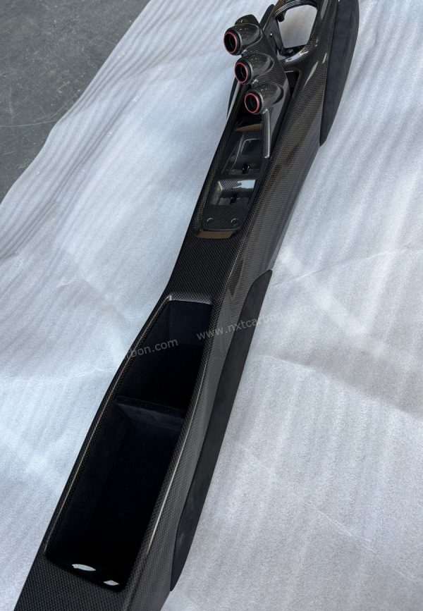Ferrari 488 GTB/Spider Carbon Fiber Center Console Kit - Direct OEM Replacement with AC Control Panel
