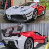 Ferrari 488 EVO Challenge Dry Carbon Fiber Full Body Kit - Aerodynamic Front Bumper/Rear Diffuser/Racing Wing (6-Piece Complete Set)