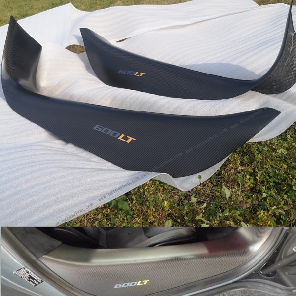 600lt McLaren 600LT OEM-Style Dry Carbon Fiber Door Sills - Precision Fit Replacement with Custom Logo (2-Piece Illuminated Entry Guards)