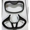 McLaren GT Dry Carbon Fiber Interior Trim Kit - 6-Piece High-Gloss Full Set (Dashboard/Door Panels/Console) OEM-Style