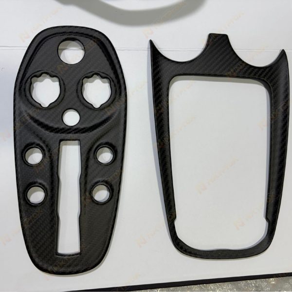 McLaren GT Dry Carbon Fiber Interior Trim Kit - 6-Piece High-Gloss Full Set (Dashboard/Door Panels/Console) OEM-Style