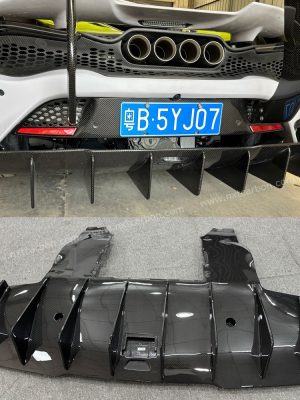 Dry Carbon Fiber  Rear Diffuser for McLaren 720S - High-Downforce Aerodynamic Design OEM Fitment