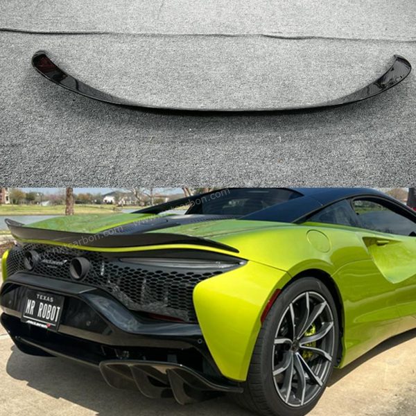 McLaren Artura Dry Carbon Fiber Rear Wing Spoiler - High-Downforce Trunk-Mounted Aero Wing (Aerospace-Grade Carbon) IN STOCK